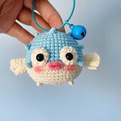成品刺豚玩偶挂件毛线编织送闺蜜礼物