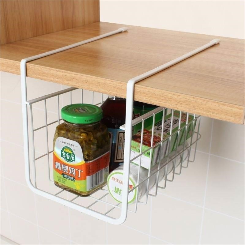 橱柜倒挂篮隔g板下挂篮置物架宿舍寝室书桌分层收纳架内橱柜下挂