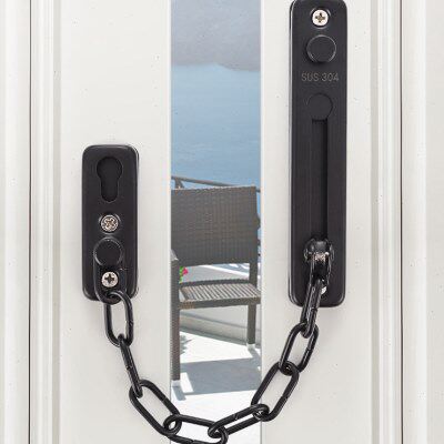 固特防盗链门链家用门栓门扣锁扣酒店暗藏安全链插销免打孔防盗扣