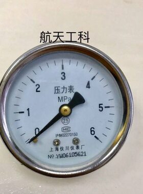 轴向压力表 无边 无固定支架 外壳直径60mm 压力6mpa 型号 Y-60Z