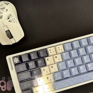 适配61 雪女键帽 五面热升华键帽 75W 87键 撞色渐变款