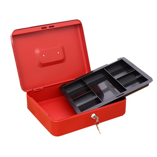 带锁铁盒手提小箱子密码盒钥匙收纳盒储物箱小型收银箱家用存钱箱