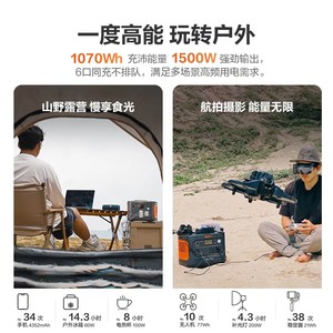 电小二户外电源1000pro2移动大容量1500w自驾游R220v新款光伏快充