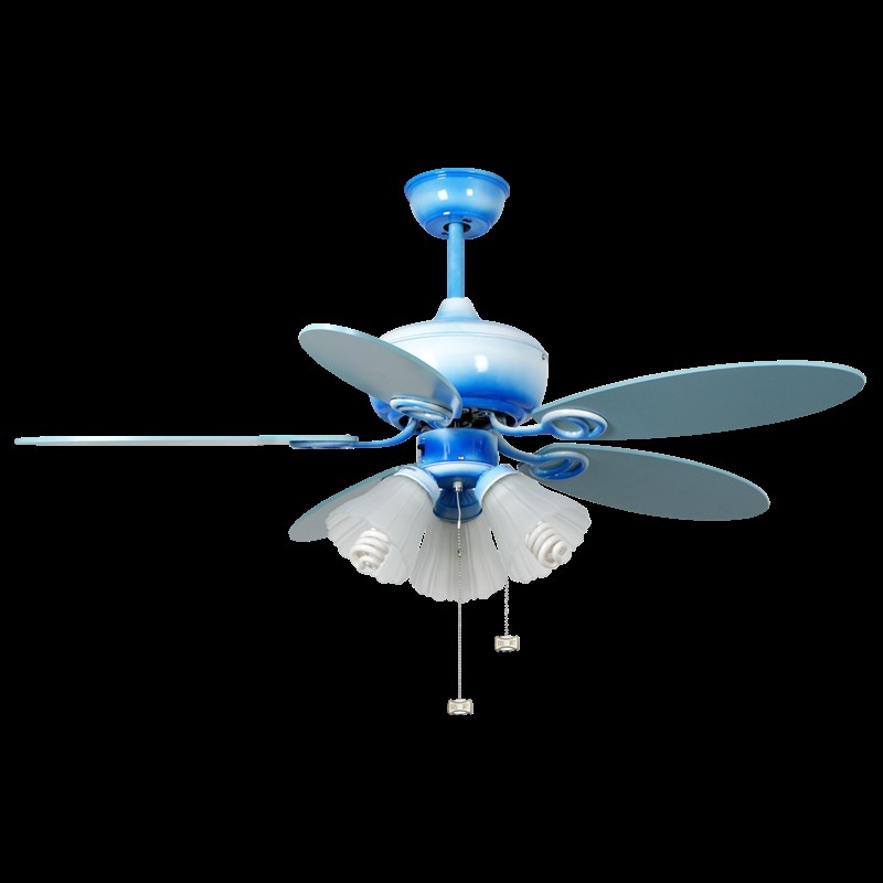 佑家儿童扇吊扇灯卧室吊扇吊灯简约时尚木叶风扇灯儿童房电风扇灯