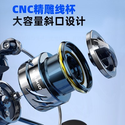 超轻路亚纺车轮微物鱼轮金属远投矶海竿无间隙海钓渔轮子碳素