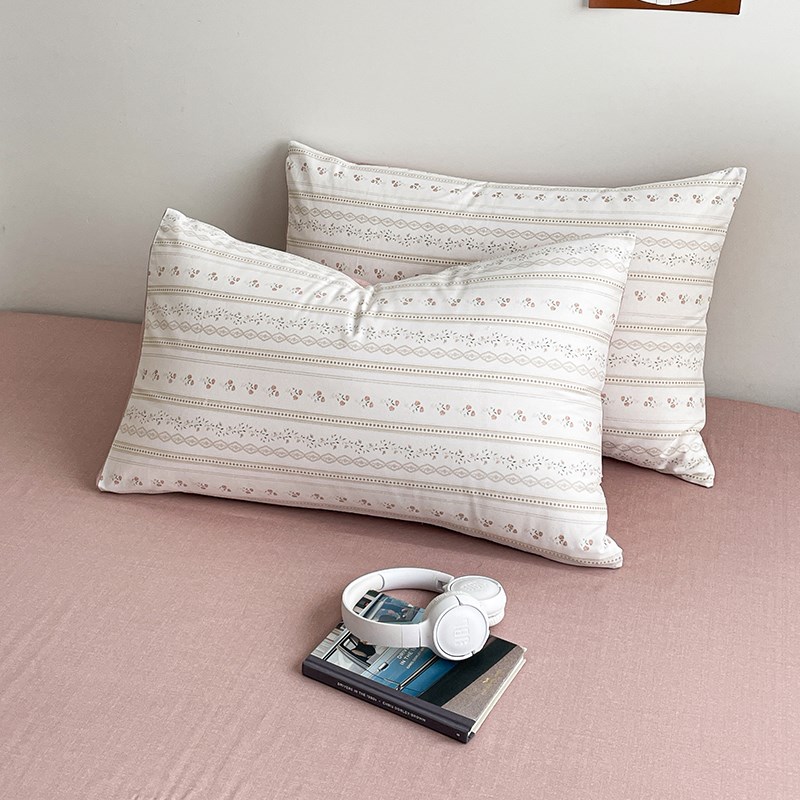 全棉100枕套一对装家用48x74cm男2023新款枕头套简约枕芯套