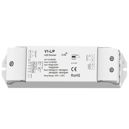 Push+RF2.4GHz PWM频率可选 15A12/24V 10A36/48V V1-L/P 控制器