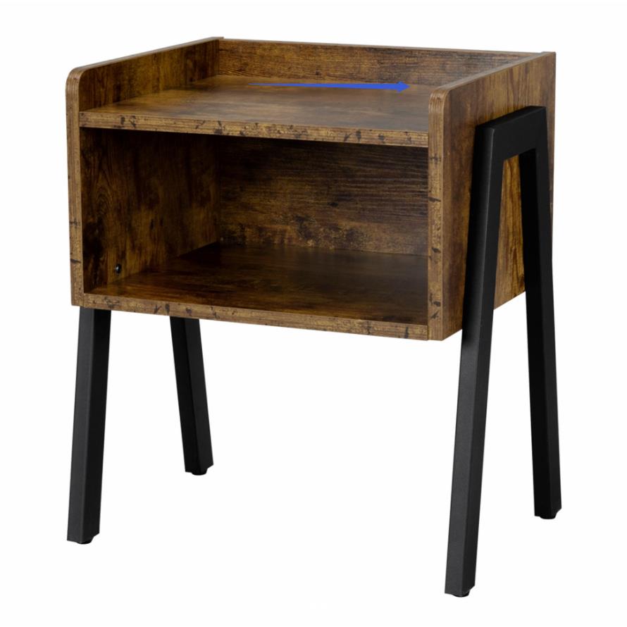 复古工业风卧室床头柜 边桌 简约铁木客厅卧室收纳储物桌子定 制