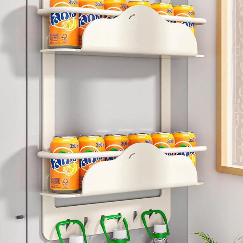 冰箱顶置物架侧面收纳神器厨房用品大全家用侧壁保鲜膜多层挂架子