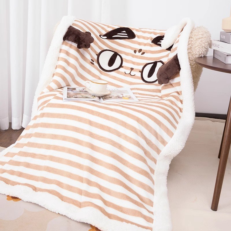 大英博物馆盖亚安德森猫午睡毛毯空调毯实用型送闺蜜女生日礼物