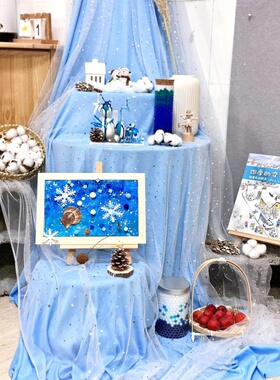 幼儿园秋冬美工区环创材料大厅教室冰雪主题氛围布置创意装饰道具