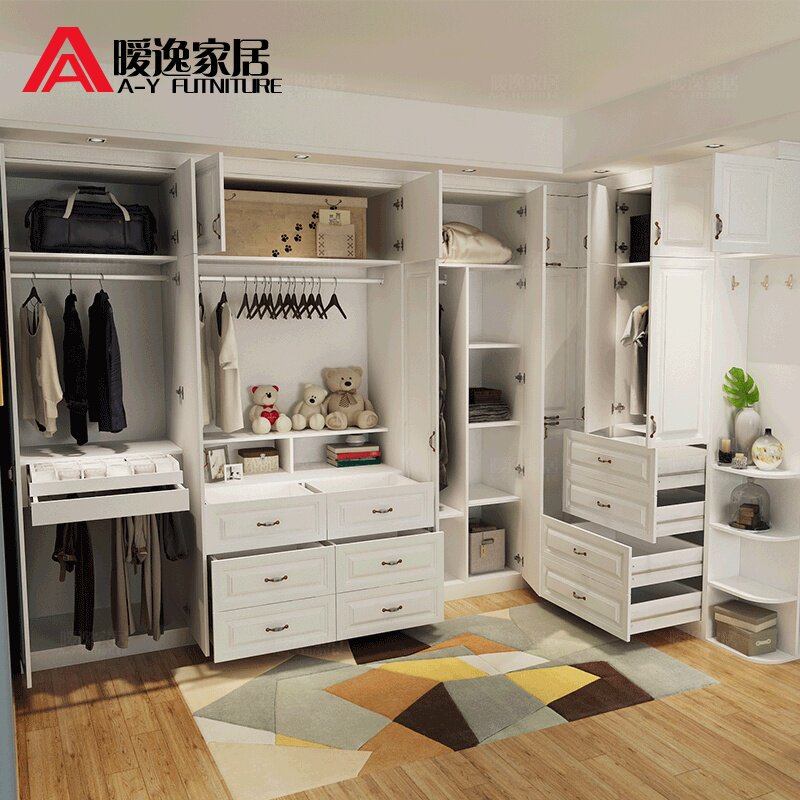 暧逸卧室转角衣柜大容量衣橱整体衣帽间定制储物S欧式两门三门衣