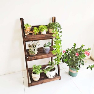 防腐木落地式 花架支撑室内客厅罝物绿萝爬藤盆栽阳台多层阶梯折叠