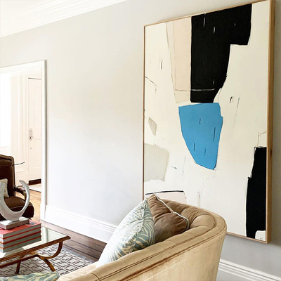 umbluela抽象色块客厅装饰画大尺寸入户玄关画简约竖版背景墙挂画