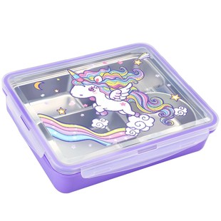 316不锈钢饭盒小学生专用2024新款食品级儿童保温便当盒分格餐盘