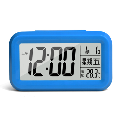 超大声老人盲人语音报时器床头学生闹钟个性电子夜光静音简约时钟