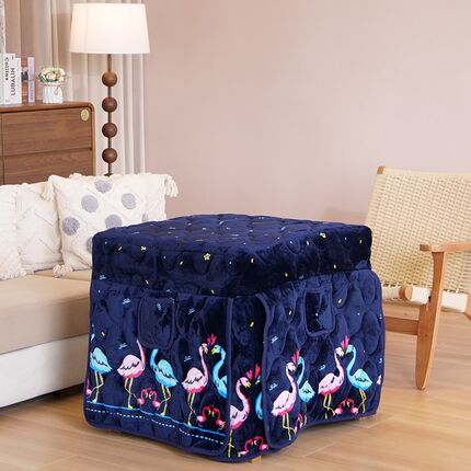 烤火桌子罩套正方形电暖炉桌盖布冬季加绒加厚取暖桌防水防油棉被