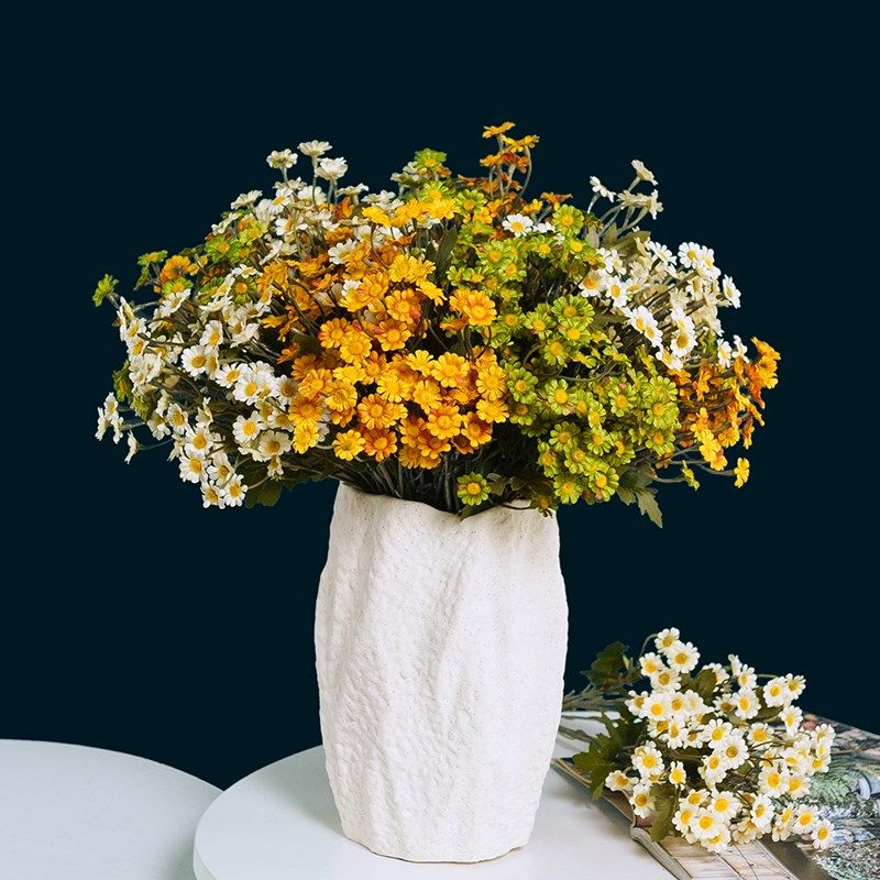 新 高档小雏菊假花仿真花摆设客厅摆件塑料花束轻奢高端装饰花卉,家居饰品,仿真花/假花,淘宝优惠券,粉丝福利购,淘宝优惠卷