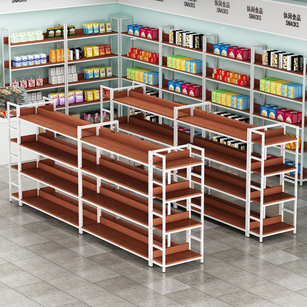 中岛柜双面超市货架展示台展示架多层零食架化妆品
