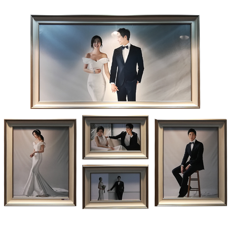 影楼相框挂墙婚纱照放大相框架客厅卧室创意照片墙定制冲印床头做
