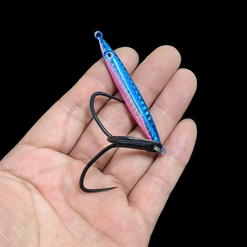 5只包邮闪光锚鱼钩锚钩鲢鳙钩远投铁板假饵路亚金属饵渔具铅鱼饵