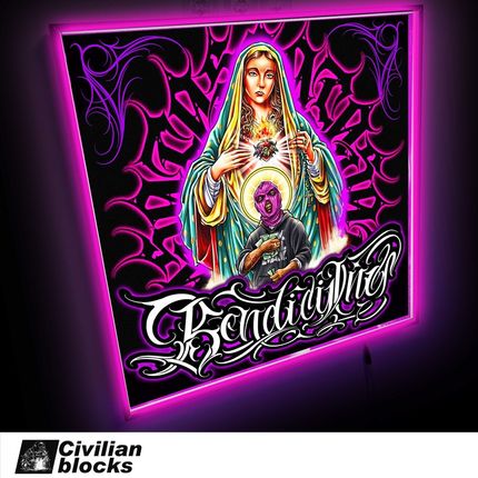 西海岸花体字奇卡诺店铺装饰开业礼品客厅墙发光装饰画