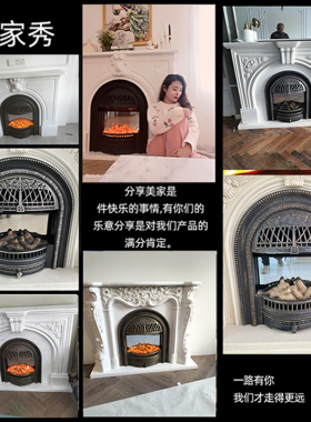 通路宝TLB-99B-5B5A观赏取暖式铸铁弧形欧式豪华仿真火焰电壁炉芯