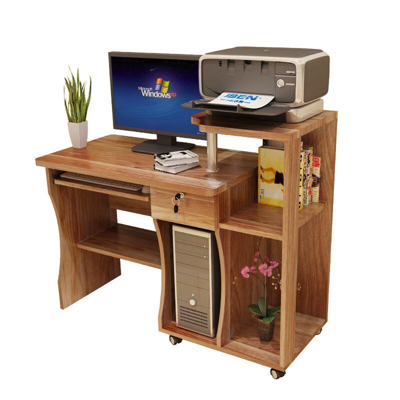 电脑打印机一体桌 多功能 家用 电脑台式桌带放打印机 办公学习桌