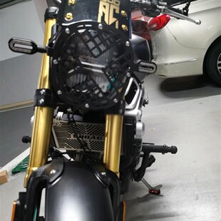 适用无极500AC/525AC大灯网罩灯网LX500改装大灯保护网罩灯罩挡风