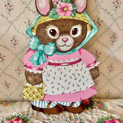 洋菓子SweetHome茶话会小兔子田园乡村复古可爱昭和装饰墙壁挂画