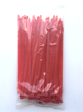 红黄蓝绿橙紫色国标彩色扎带8*300宽F7.6mm塑料自锁式彩色尼龙扎