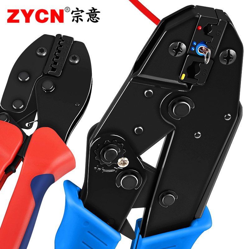 9寸棘轮式压线钳冷压端子 电工预绝缘管型针型端子线鼻子压接钳