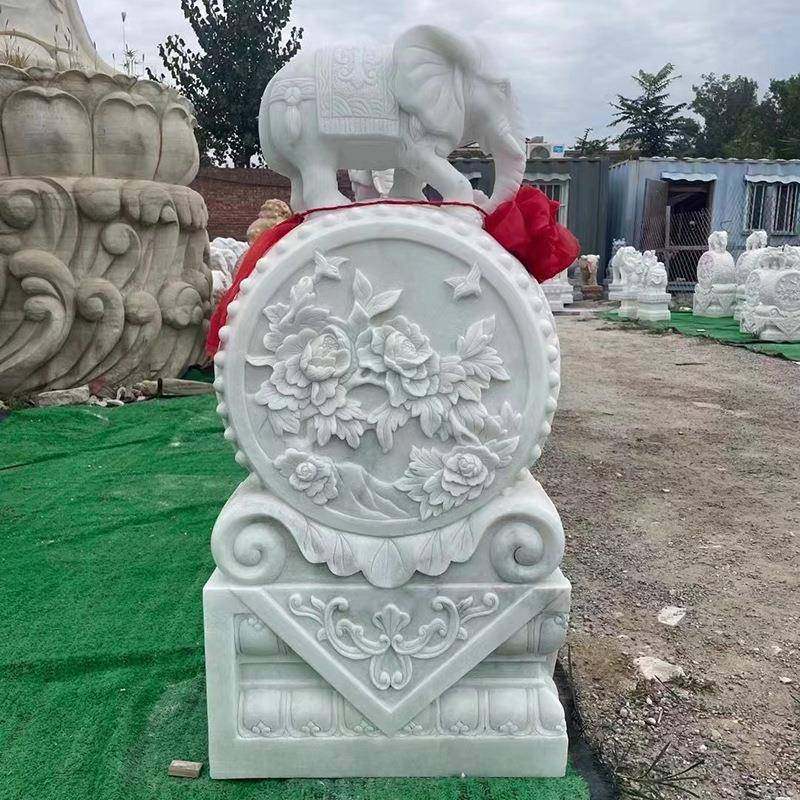 仿古抱鼓石门墩大理石石门墩一对汉白玉家居门口石雕狮子头,特色手工艺,其他特色工艺品,淘宝优惠券,粉丝福利购,淘宝优惠卷