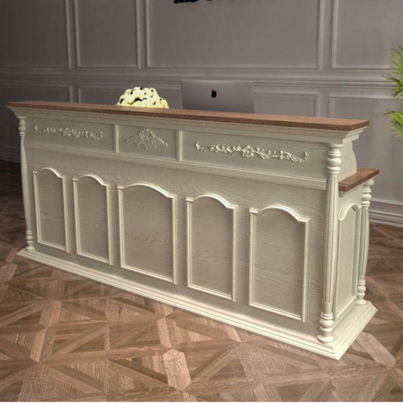 复古转角收银台理发店酒吧吧台柜接待台酒店迎宾台美容院前台欧式