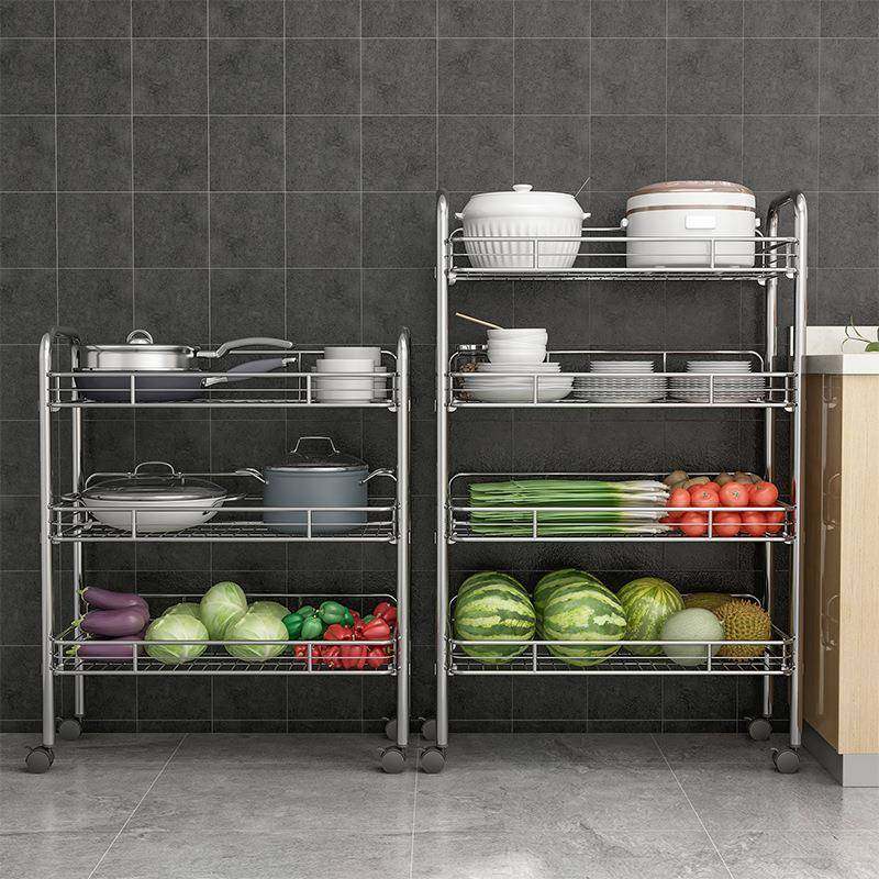 不锈钢厨房置物架家用多层收纳架落地储物小推车多功能蔬菜蓝,自行车/骑行装备/零配件,更多零件/配件,淘宝优惠券,粉丝福利购,淘宝优惠卷