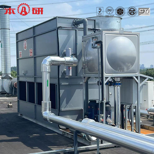 本研逆流闭式冷却塔镀锌钢板镀镁铝锌板工业水塔封闭式高效