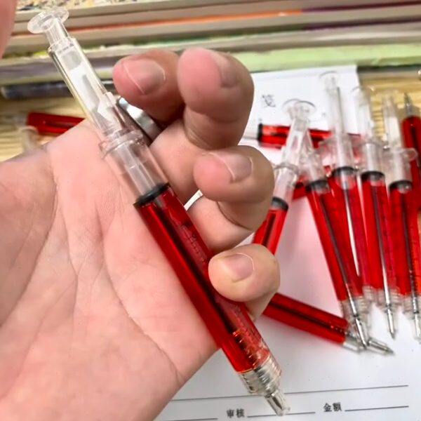 针管注射器造型圆珠笔可爱创意文具针筒学生减压笔上课可玩小礼物