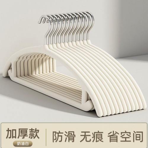 德国植绒衣架家用轻奢挂衣无痕防肩角防滑不起包整理师收纳专用