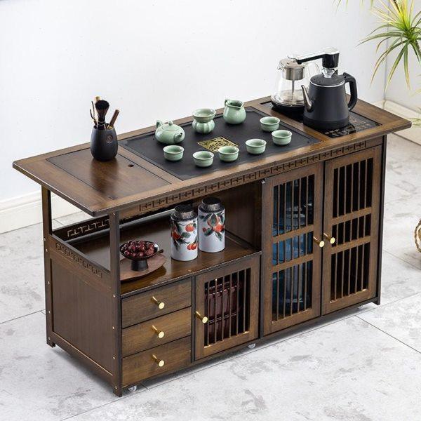 N5移动家用小茶台茶桌简约茶车客厅阳台烧水壶一体茶几茶盘茶具套,商业/办公家具,茶台/茶桌,淘宝优惠券,粉丝福利购,淘宝优惠卷