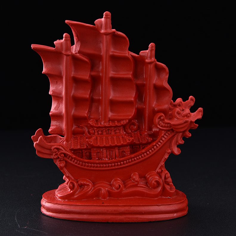 扬州漆器厂新品一帆风顺工艺帆船摆件装饰品送老外的特色生日礼物