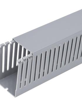 包邮PVC线槽工业明装配电柜走线槽宽齿细齿塑料行线槽灰色配电箱