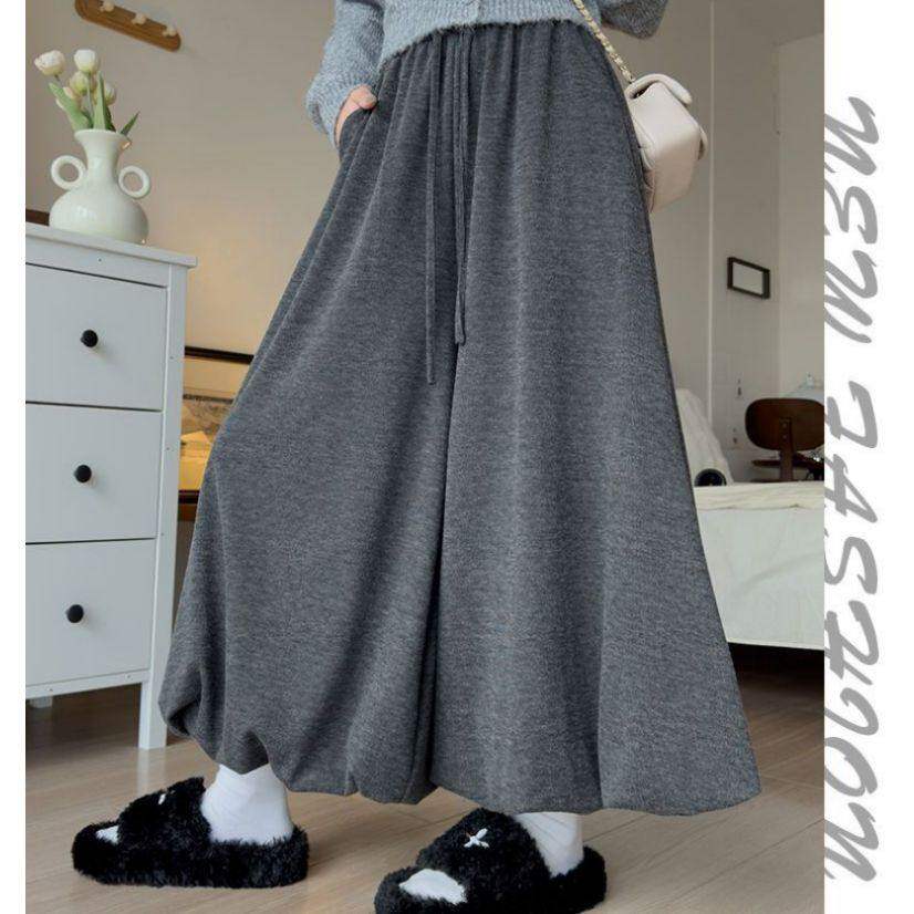 糯米花苞裤垂坠感软糯宽