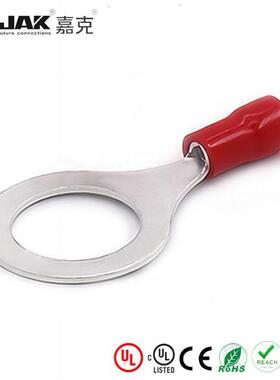 RV1.25-8紫铜冷压端子M8螺口绝缘套圆形端头OT圆型有认证KST