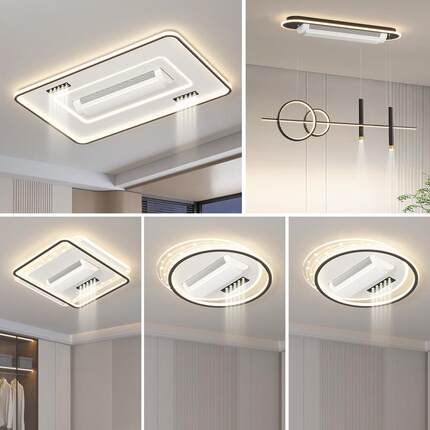 护眼LED全光谱无叶风扇房间吸顶灯客厅卧室中山灯饰具现代简约