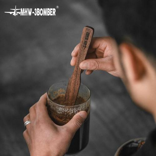 MHW-3BOMBER轰炸机咖啡虹吸壶搅拌棒 法压壶手冲复古胡桃木搅拌棍