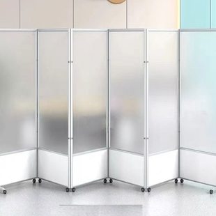 办公室隔断挡板折叠屏风挡板可折叠移动屏风挡板临时围挡隔间挡板