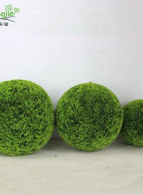 仿真草球 节假日布置人造塑料绿色草球仿真植物商场吊顶橱窗装饰