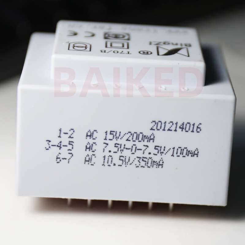 S8-F101 220V/50HZ AC15V/200mA 7.5V-0-7.5V/100mA 10.5V/350mA