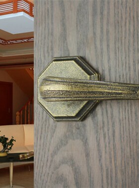 美式铜锁黑色执手锁室内卧室房门锁浴室锁卫生间门锁通道锁LP 938