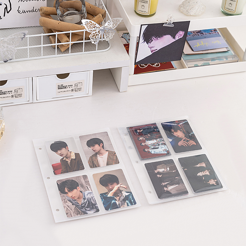 追星收纳四宫格紧凑型加厚内页卡册专辑小卡收纳册活页三寸相册本